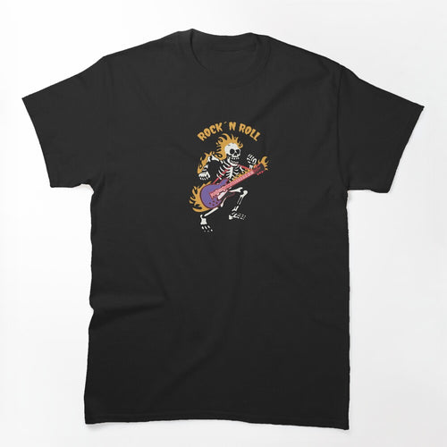 Guitar Player Skull Rock And Roll Illustration Shirt