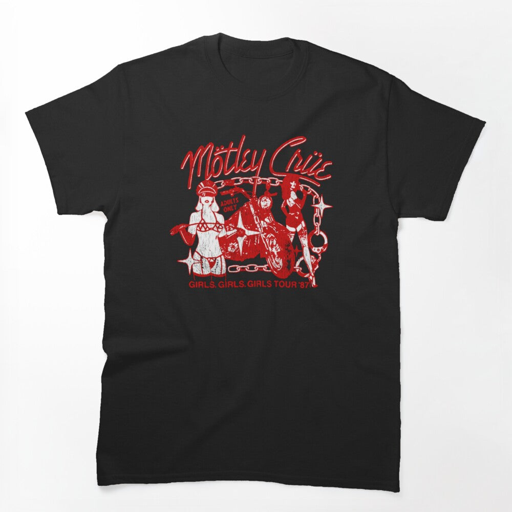 Red Vintage Style Hard Rock Music Group Shirt