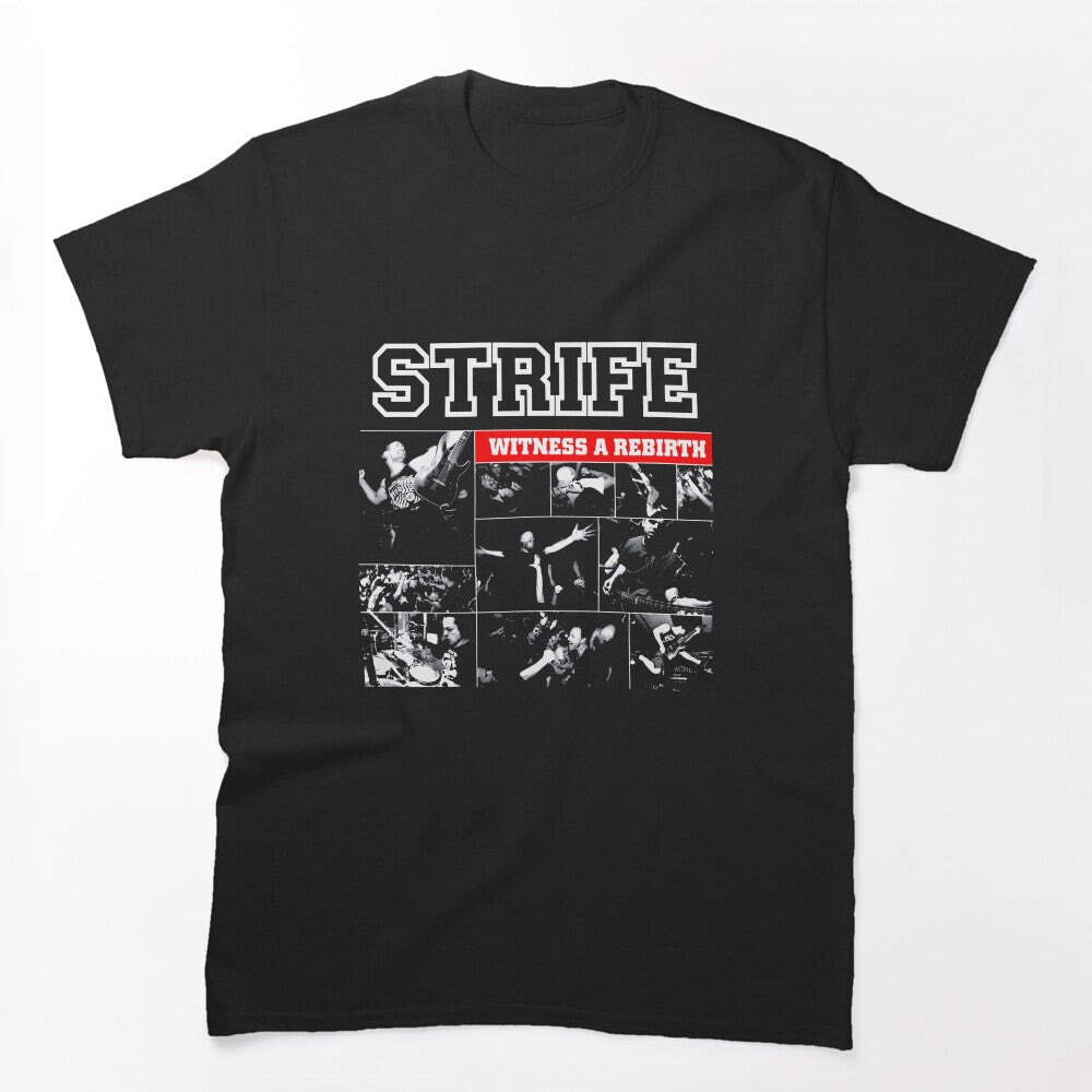 White Threshold Typoraphy Metalcore Shirt