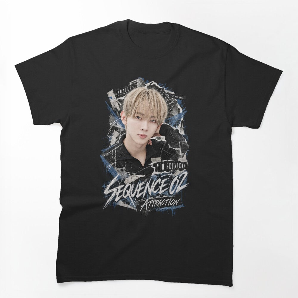 Yoo Seungeon Blue Xerox Collage AND2BLE Fan Art Shirt