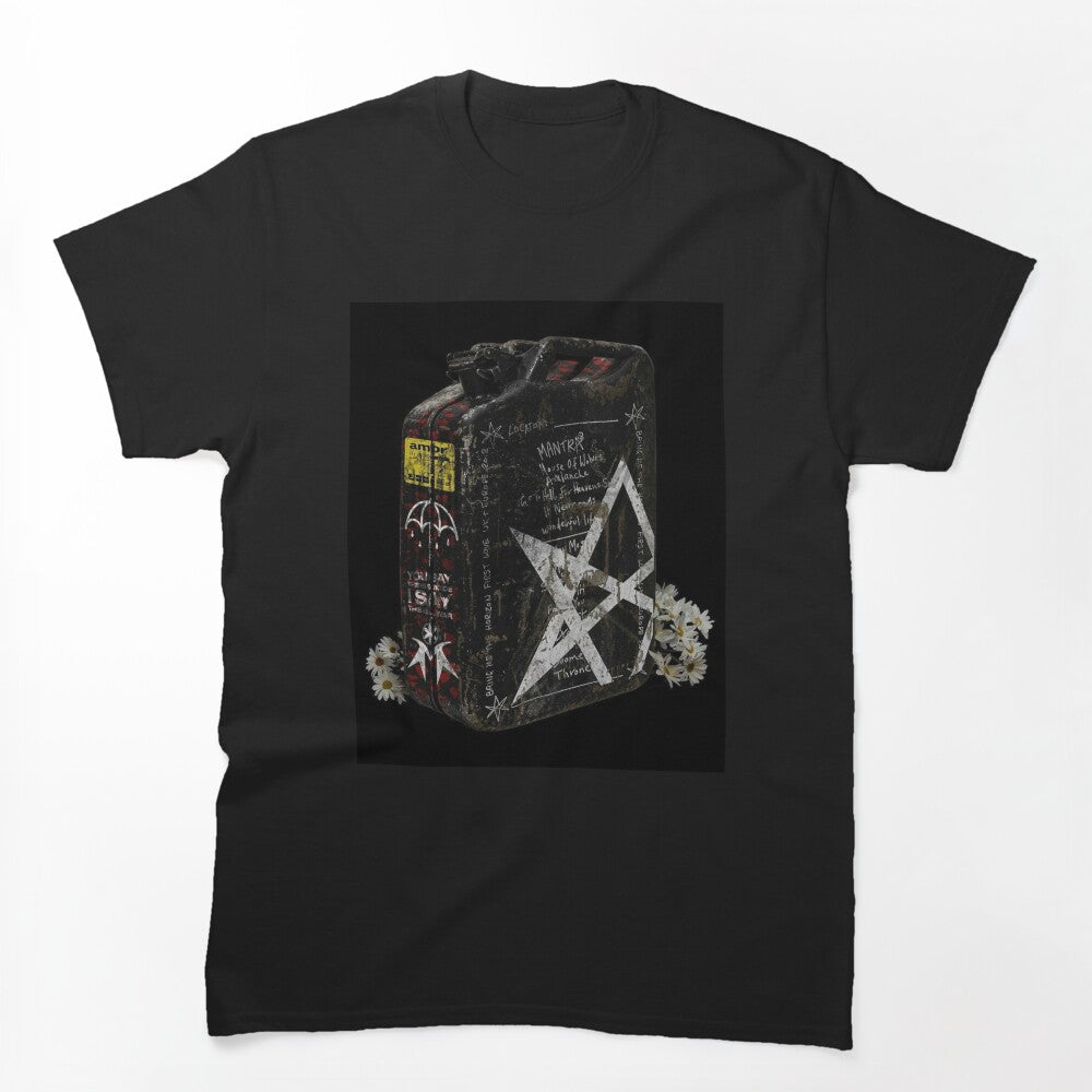 Marked Canister Grunge Industrial Theme Shirt