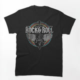 Rock & Roll Retro Bikers For Guitar Wings Music Men Women Shirt