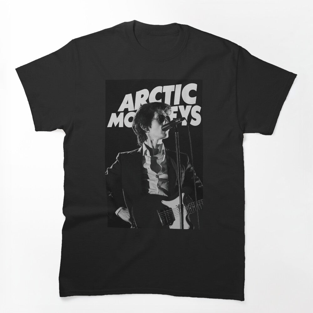 Live Concert Alex Turner Black And White Shirt