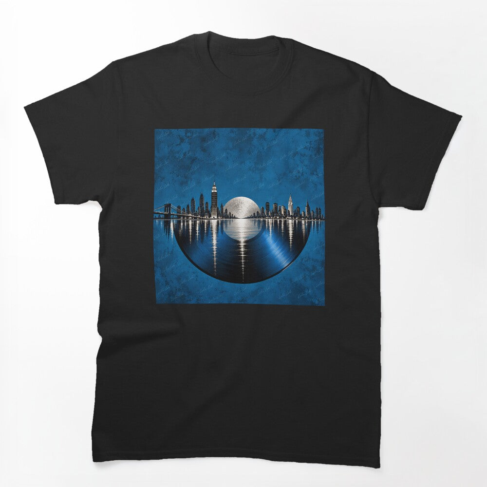 Endless Vinyl New York In Blue And Silver Shirt
