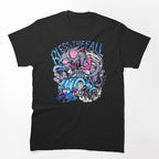 Blue Typography Screamo Band Shirt
