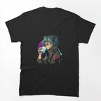 Cyber Vampire Drinking Metal Liquid Shirt