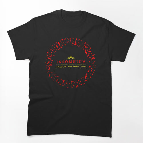 Progressive Metal Typography Band With Pattern Bird Shirt