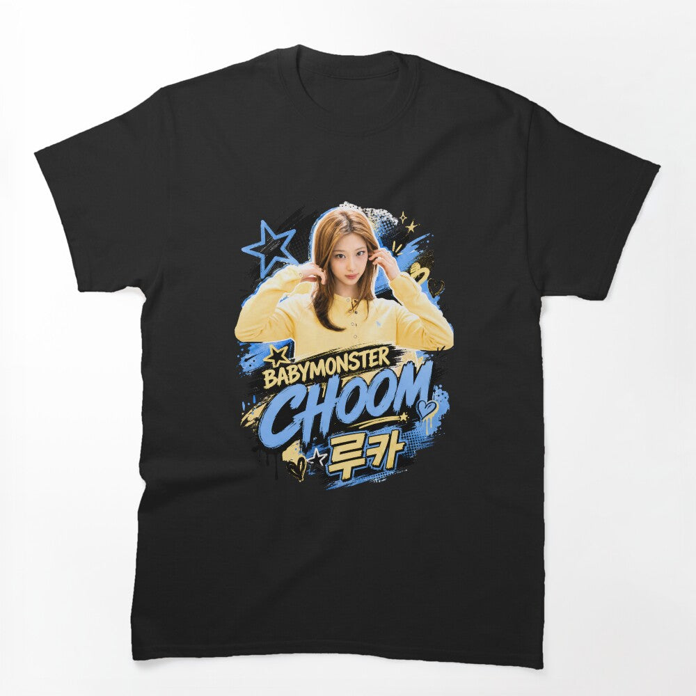 Ruka Babymonster Choom Soft Blue Idol Art Shirt