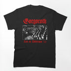 Red Typography Whitee Frame Metal Shirt