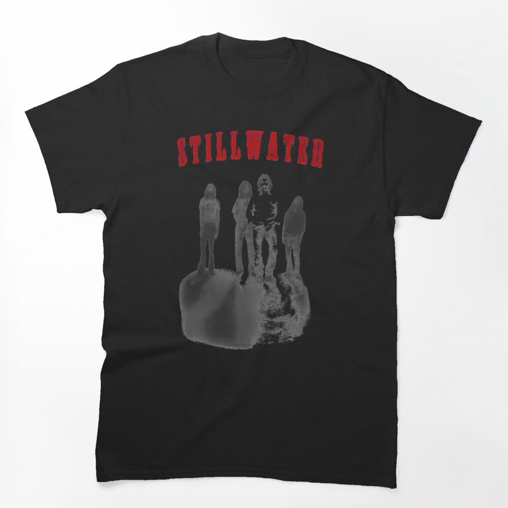 Stillwater Band Red Typography Silhouetted Members Artwork Shirt