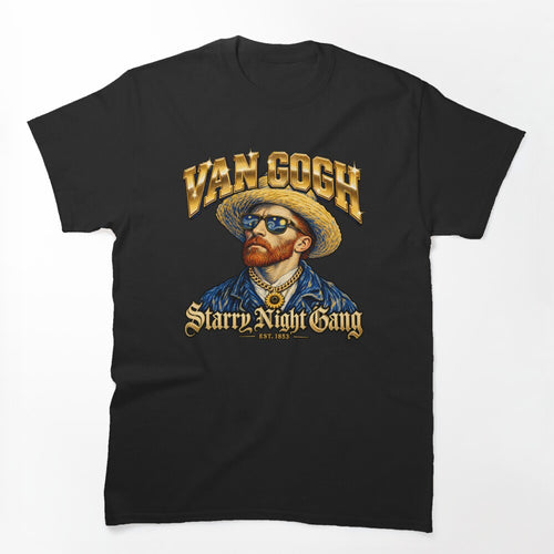 Van Gogh Starry Night Gang 90s Rap Bootleg Shirt