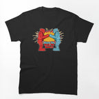 Retro Rock Em Sock Em Fighting Robots Graphic Art Shirt