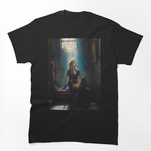 Gothic Woman Beneath A Glowing Halo Shirt