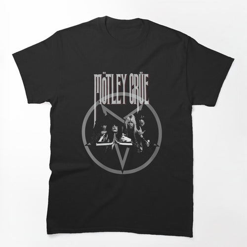Mötley Crüe Prayer Pentagram Logo Design Shirt