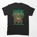 Fierce Lion Skull Monster With Glowing Eyes And Crossed Swords Shirt