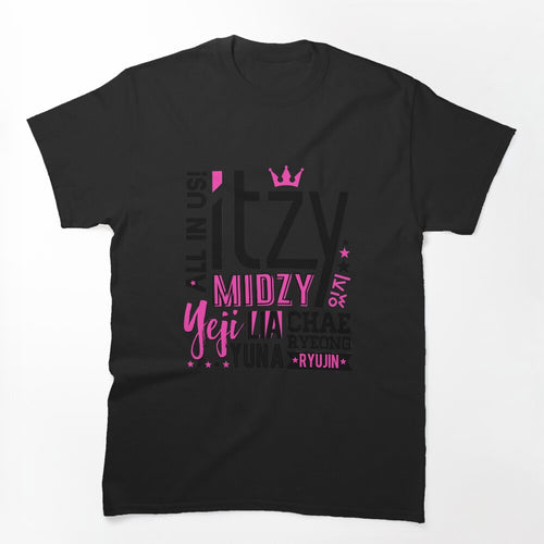 ITZY Font Collage Shirt