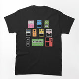 Guitar Pedals Illustration Guitar Player Musician Shirt