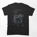 Music - U S Patent Retro Blueprint - Portable Drumkit Shirt