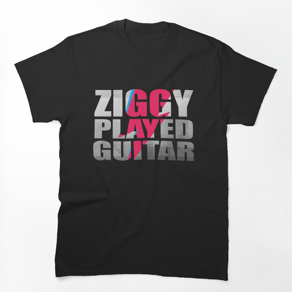 ZIGGY PLAYED GUITAR ON BLACK Shirt