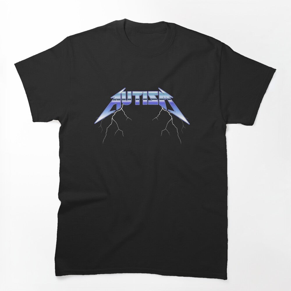 Autism Thrash Metal Gradient 80s Heavy Metal Style Shirt