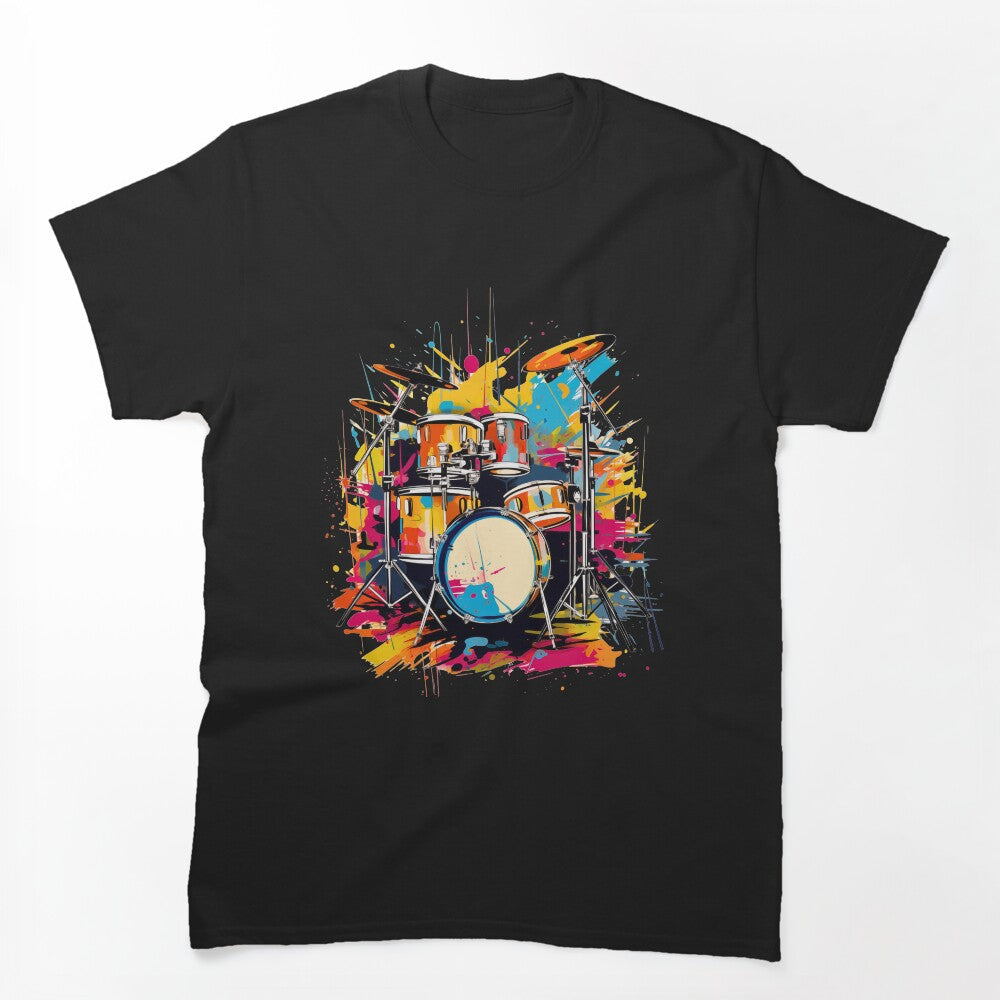 Rhythmic Fusion Abstract Drum Set Shirt