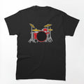 Drum Kit Music Notation Drummer Musician Shirt