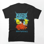 Blue Typography Speed Metal Band Shirt