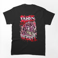 Red White Gradient Typography Band Shirt