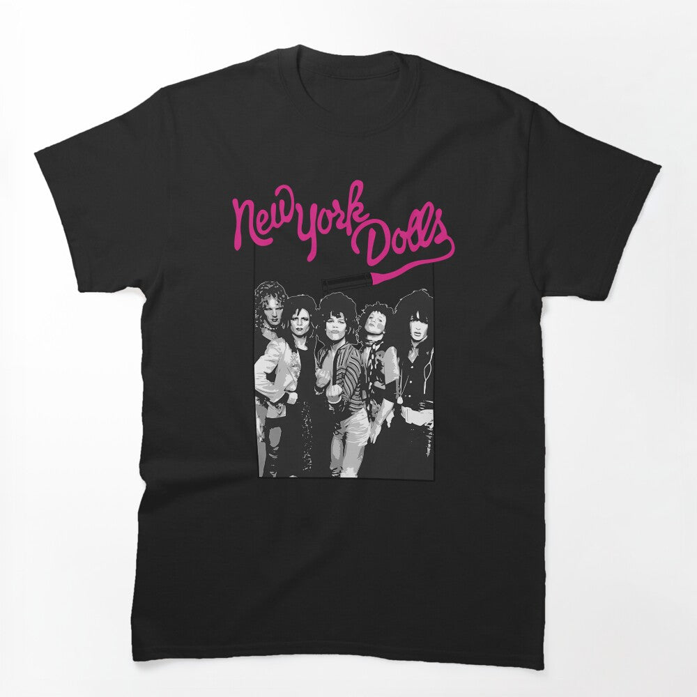 Portrait Under Hot Pink Script Shirt