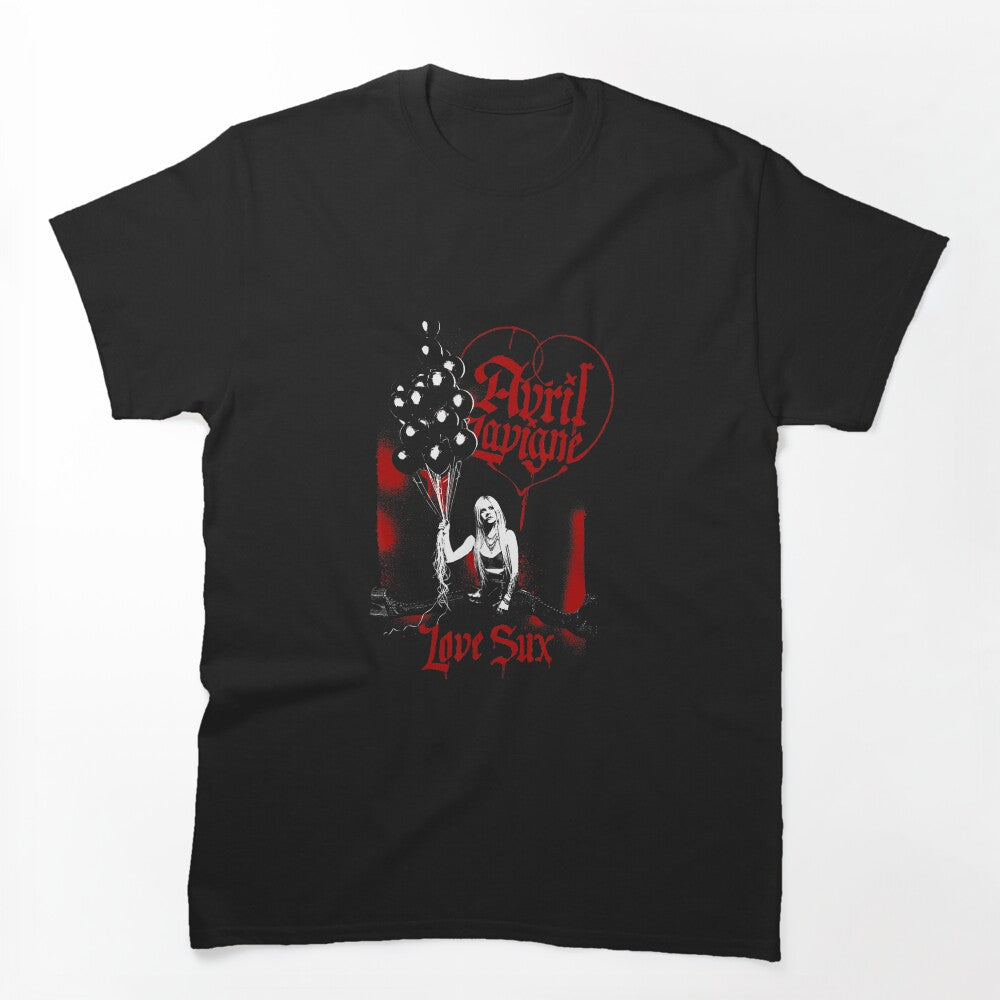 Avril Lavigne Love Sux Balloons Design Shirt