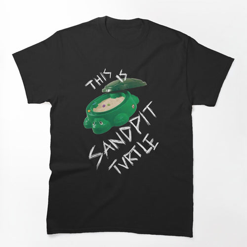 This Is Sandpit Turtle - Bmth Meme - White On Black Shirt