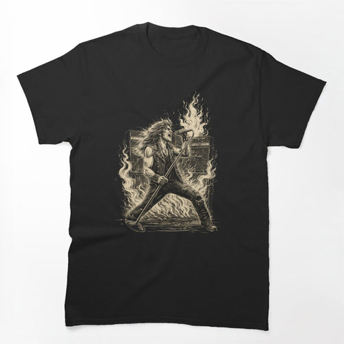 Heavy Metal Singer Vintage Rock Vocalist Heat Design Shirt