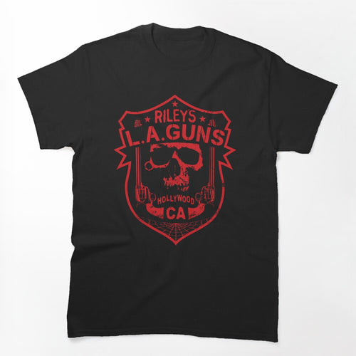 Riley's L A GUNS Official Logo Red Shirt