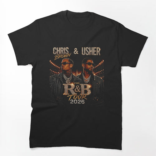 Chris Brown Usher R&B Tour Concert Graphic Design Shirt