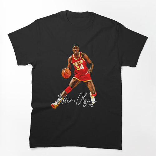Hakeem Olajuwon Basketball Signature Vintage Retro 80s 90s Rap Style Shirt