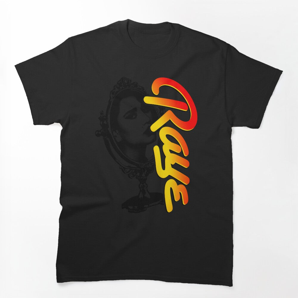 Red Yellow Typography Woman Pop Singer Silhouette Shirt