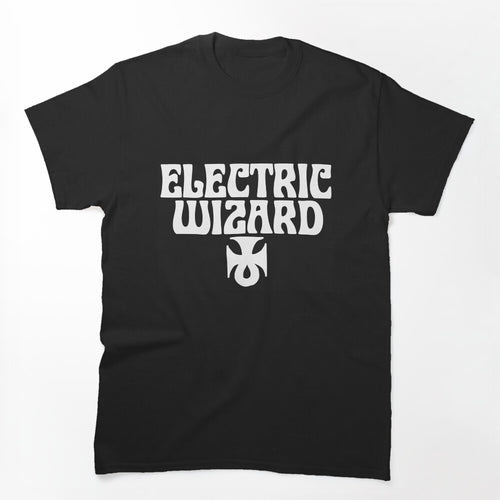 Electric Wizard Ankh Stoner Doom Metal Band Name JUST WHITE Shirt