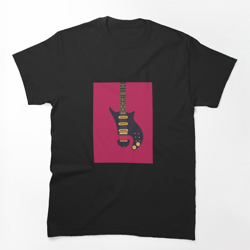 Glam Rock 70s Electric Guitar - Burgundy Shirt