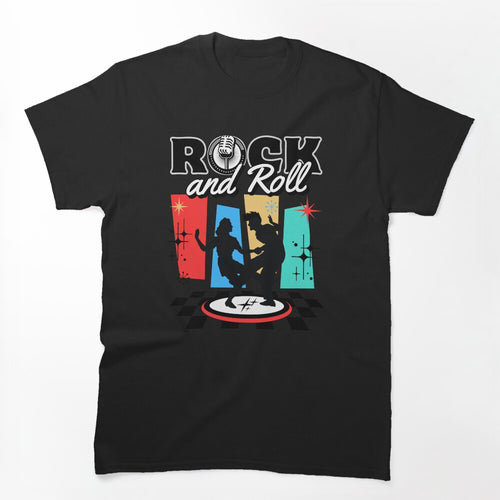 Rockabilly Style Vintage 50s Sock Hop Party Rock And Roll Dance Shirt