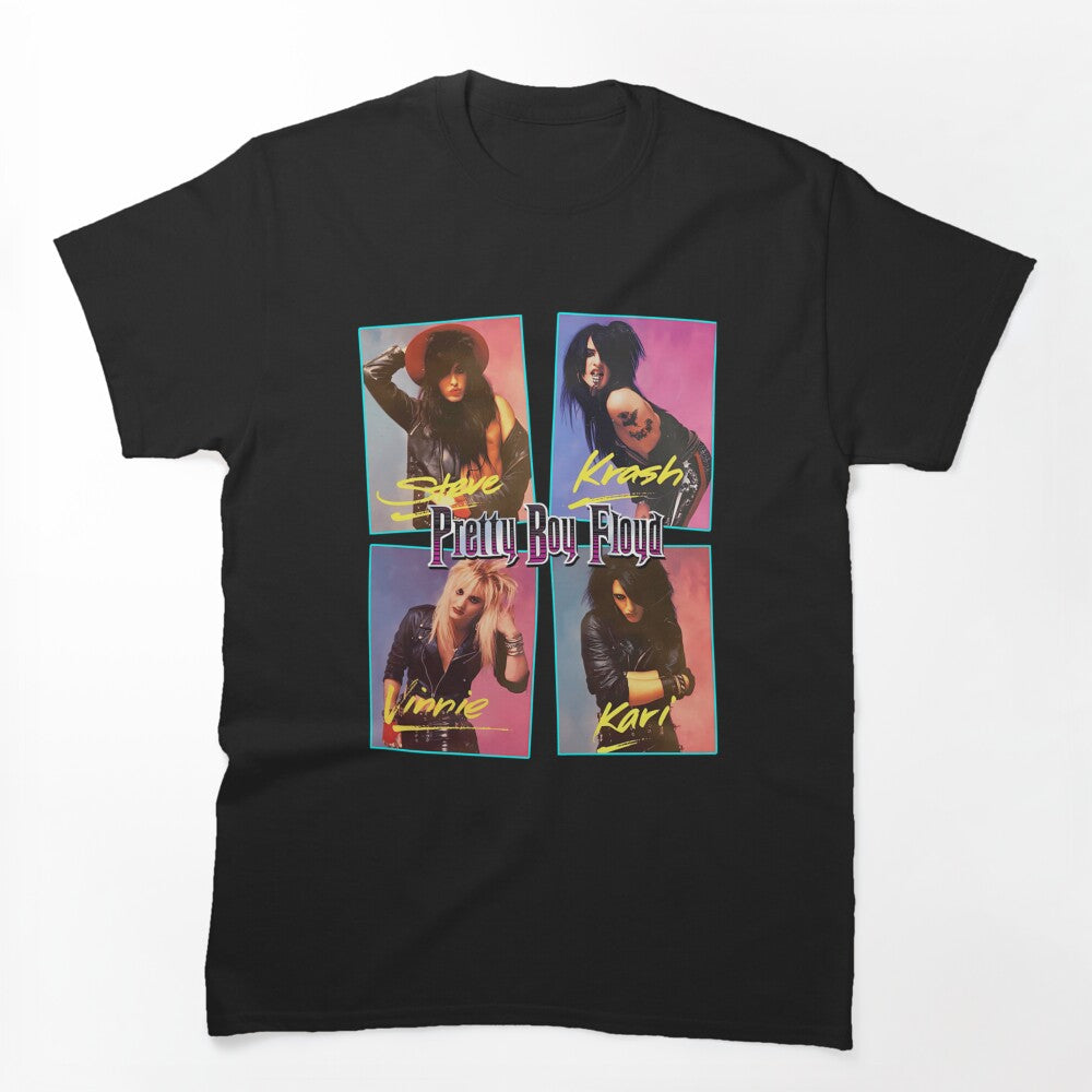 Pretty Boy Floyd Glam Metal Collage Design Shirt