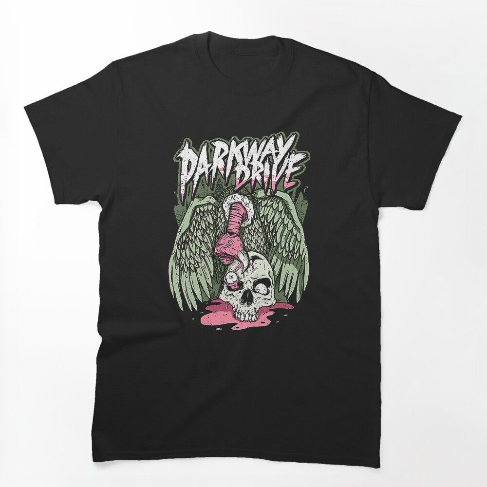 Vulture Perched On Skull Dark Shirt