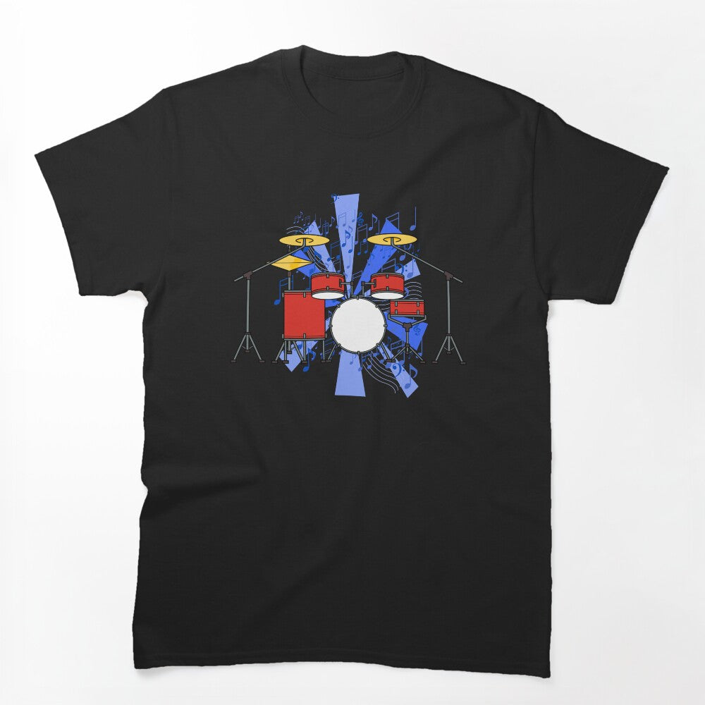 Drum Set And Music Shirt