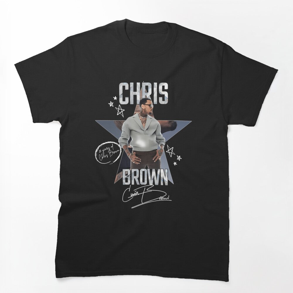 Chris Brown 20th Anniversary Portrait Design Shirt