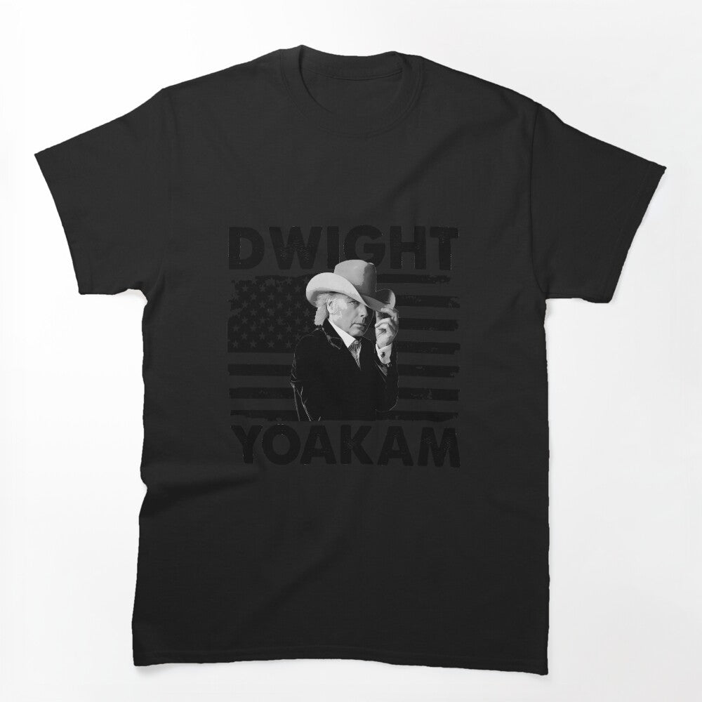 Retro American Flag Dwight Yoakam Music Shirt
