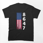 8647 Anti Trump Distressed Flag Resist Trump Design Shirt