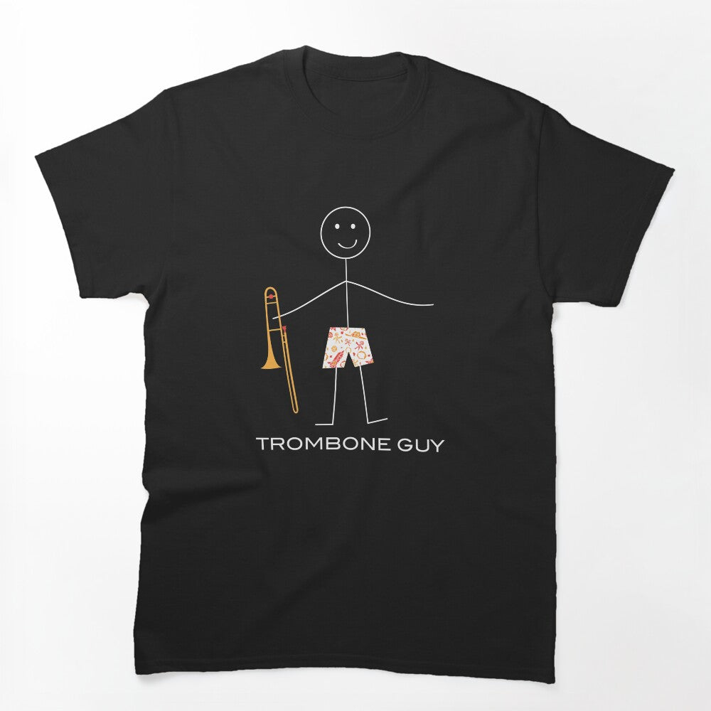 Funny Mens Trombone Guy Shirt