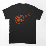 Rock And Roll Neon Sign Guitar Shirt