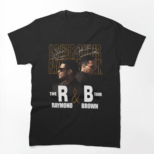 Usher Chris Brown R&B Tour Collage Design Shirt