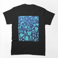 Light Blue On Dark Blue Gradient Instrument Collage Shirt