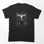 Vitruvian Drummer Design Drummer Shirt